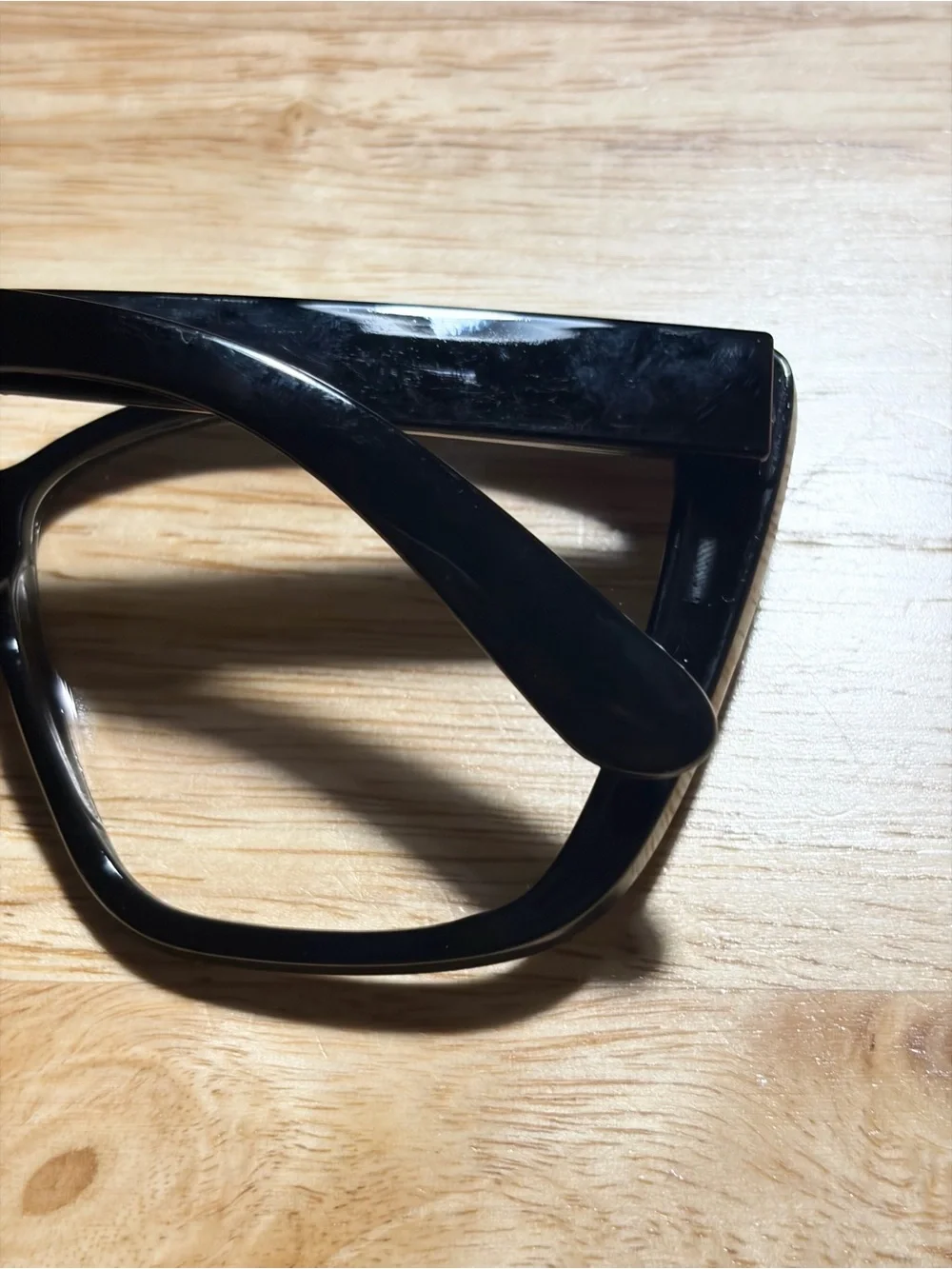Solid All Black Bold Cat Eye Fashion Glasses